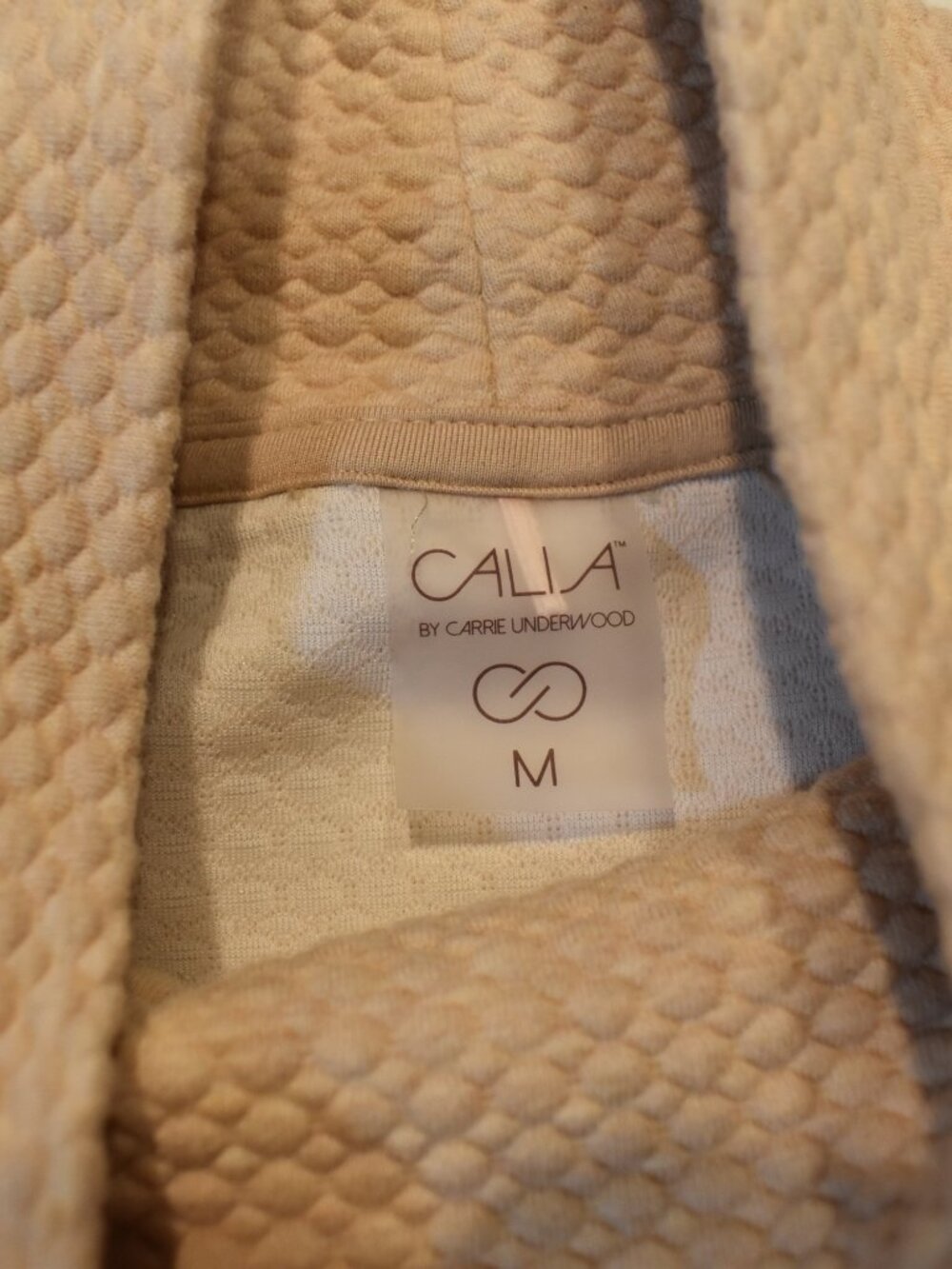 CALIA by Carrie Underwood Women’s Medium Peach Textured Mock Neck Pullover Sweat - Picture 4 of 6